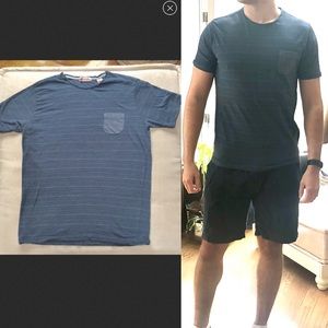 Michael Brandon Blue Pocket T-Shirt